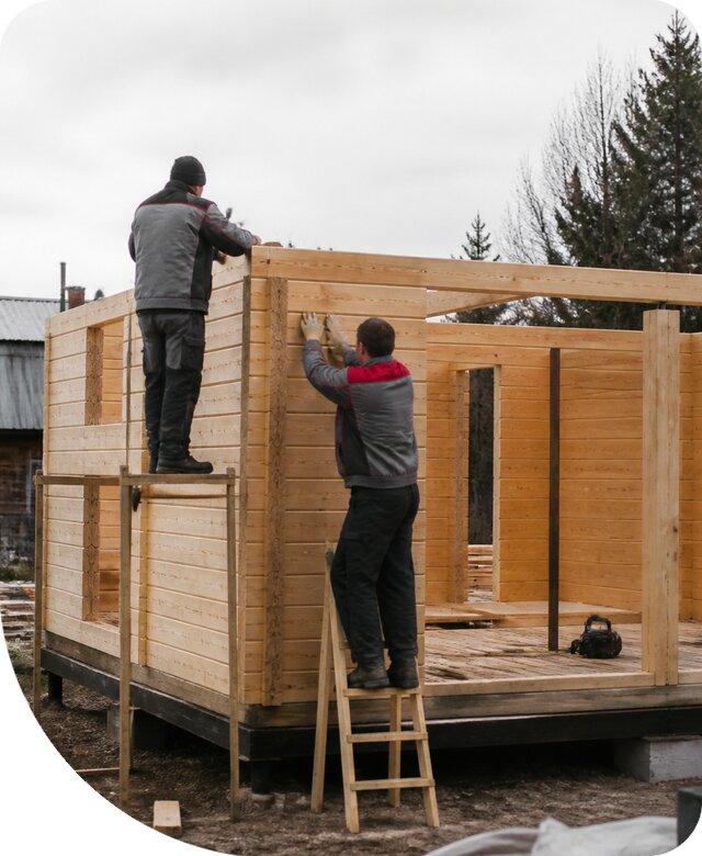 Строительство построек из бруса под ключ в Курске недорого
